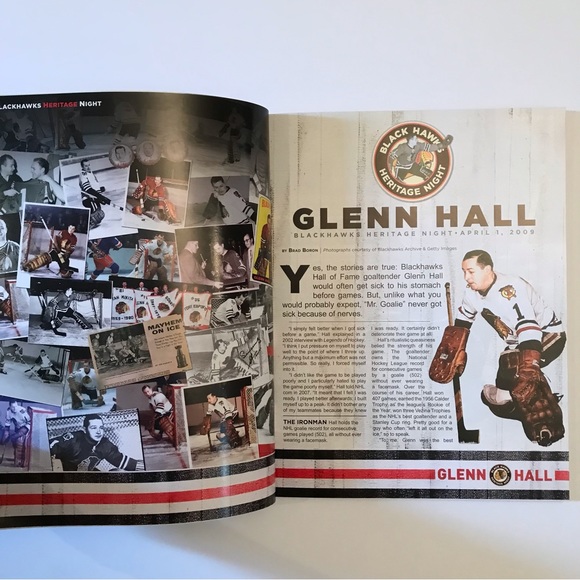 Chicago Blackhawks Official Game Program Magazine Glenn Hall Heritage Night - Picture 6 of 15